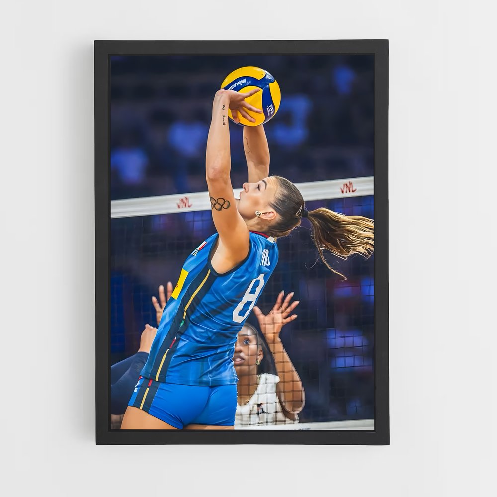 Poster Envolée Italienne – affiche Volleyball (vue 2)